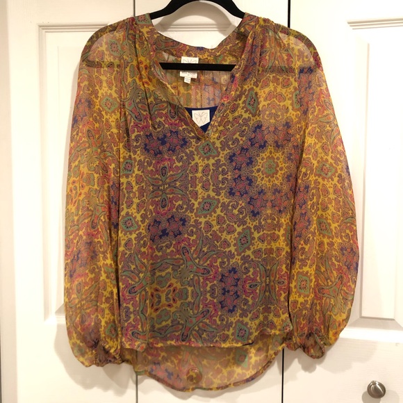 Ella Moss Silk Blouse with Cami XS - Picture 1 of 8